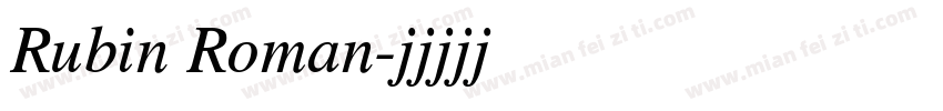 Rubin Roman字体转换
